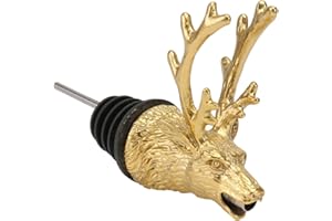 NUOBESTY Creative Deer Head Liquor Pourer Smooth Pour Spout for Wine Whisky Oil Bottles Decorative Aerator