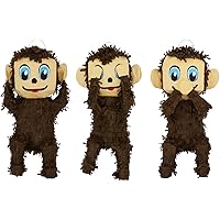 Amazon Best Sellers Best Pinatas - lytio 3 pack monkey set hear no evil see no evil speak no evil