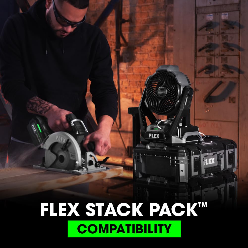 FLEX 24V Brushless Cordless 1,100 CFM Jobsite Fan Tool Only, Battery and Charger Not Included - FX5471-Z
