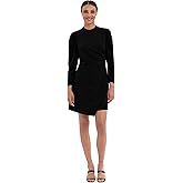 Donna Morgan Womens Leg O' Mutten Sleeve Side Draped Mini Dress