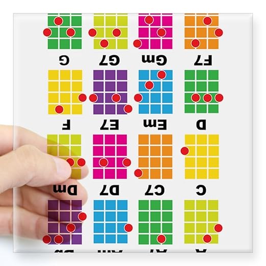 Uke CafePress acorde infiel camiseta de 3 x 3 cuadrado cuadrados ...