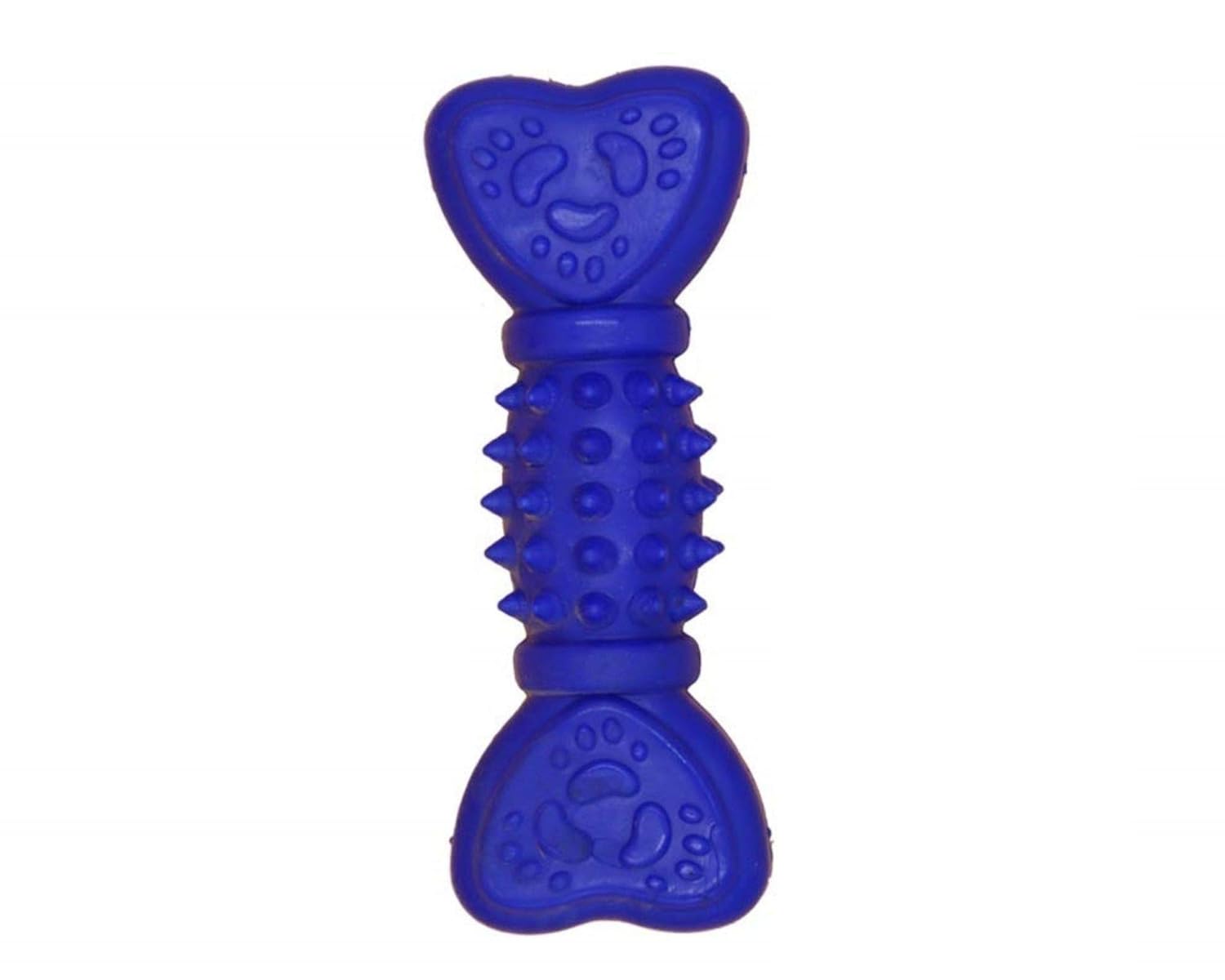 PawCloud Rubber Chew Spiked Dog Bone Toy, Dog Teething Bone Toy, Medium