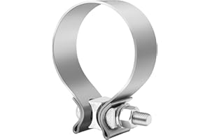 EVIL ENERGY 3.0 Inch Exhaust Clamp, Narrow Band Muffler Clamp Stainless Steel for Pipes, Mufflers, Catalytic Converters 2PCS