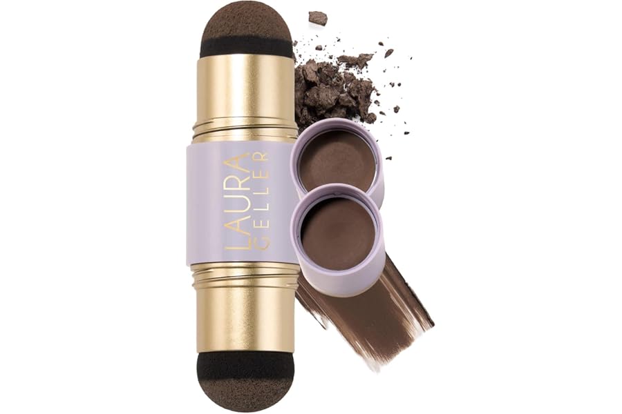 LAURA GELLER NEW YORK Root Touch-Up for Hair & Brows, Instant 100% Gray Root Coverage with Buildable, Transfer-Resistant, 2-i
