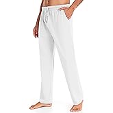 COOFANDY Men Cotton Yoga Pants Casual Sweatpants Jogger Open Bottom Lounge Pants with Pockets