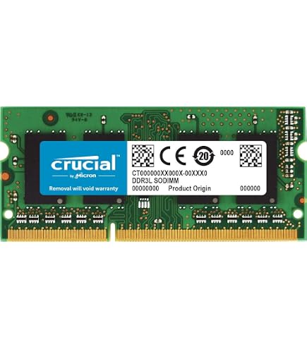 Barrette Mémoire RAM Crucial DDR3L 1600MHz Pour PC Portable - 8Go/4Go/2Go - 1,35V - Garantie à Vie