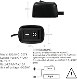 Hsthe Sea Car Rocker Switch On/Off 12V 10A Adhesive Mount Button view 5