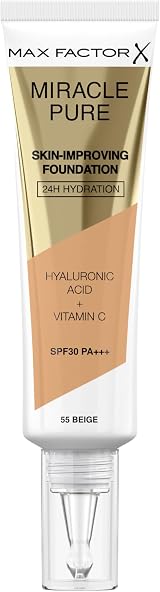Max Factor Miracle Pure Liquid Foundation Beige Full Coverage 35ml