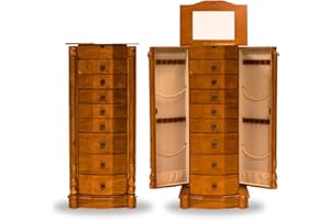 Alveare Home Louisa Jewelry Armoire, Oak