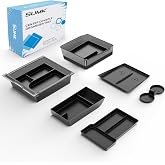 SUMK 8PCS Center Console Organizer Tray for Tesla Model Y Juniper 2026 2025 | Only Premium &amp; Performance, Durable PC and Silent Silicone Tray with Power Cord Opening &amp; Compartment Design
