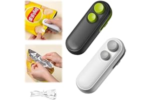 Mini Bag Sealer, 2 in 1 Bag Sealer Heat Seal with Cutter, USB-C Rechargeable Portable Vacuum Sealer Handheld Bag Resealer Mac