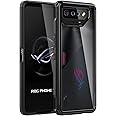 Foluu for Asus ROG Phone 7/ROG 7 Ultimate Case, Hard PC Back & Soft TPU Bumper Protective Shockproof Scratch Resistant Case for Asus ROG Phone 7/ROG 7 Ultimate 2023 (Black)
