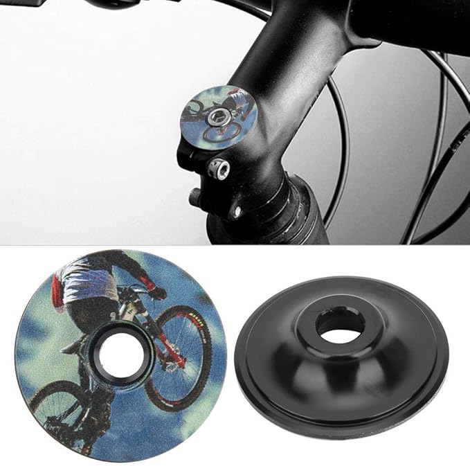 Bike Headset Cover 2PCS Aluminium Alloy Headset Stem Top