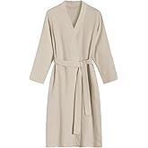 Latuza Women's Cotton Gauze Robe Lightweight Absorbent Bathrobe with Pockets