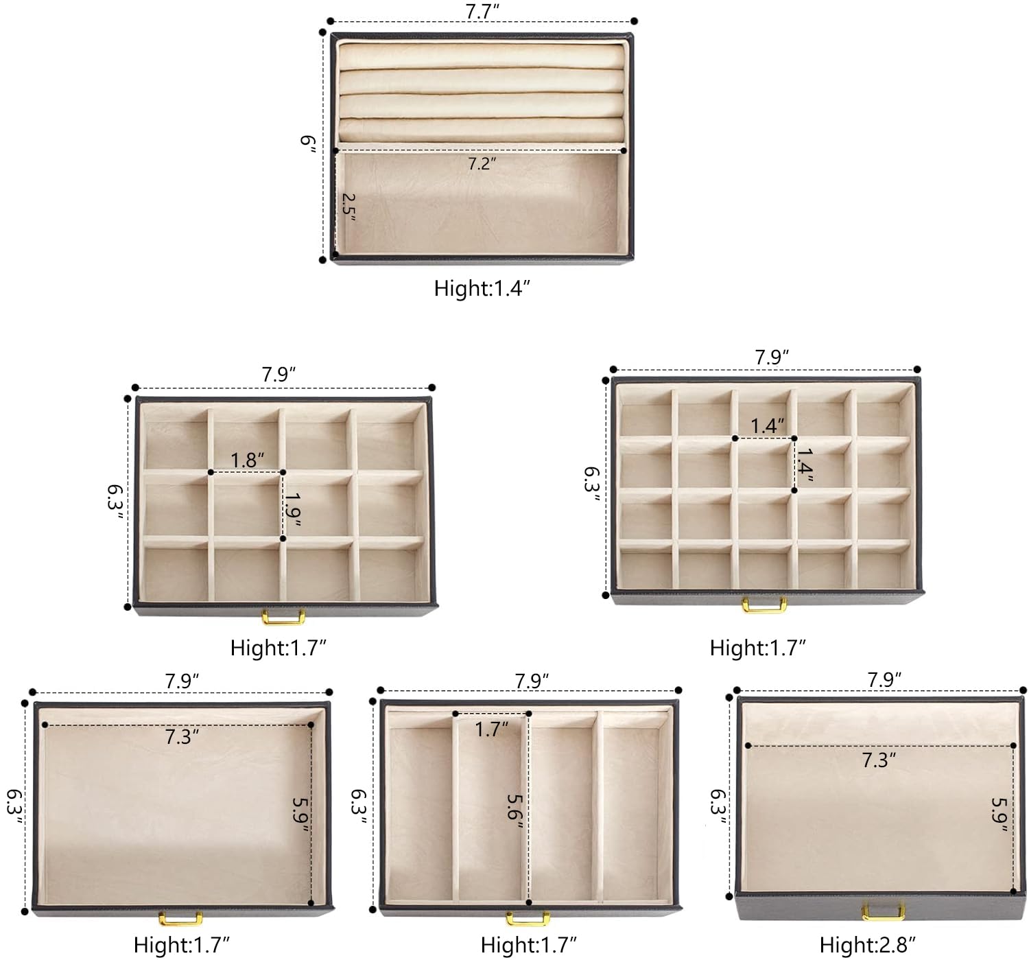 AKOZLIN AKOZLIN Huge Jewelry Box Organizer Functional Lockable, Large Leather Jewelry Storage Case for Women Girls Ring Necklace Earring Bracelet Holder Organizer with Mirror