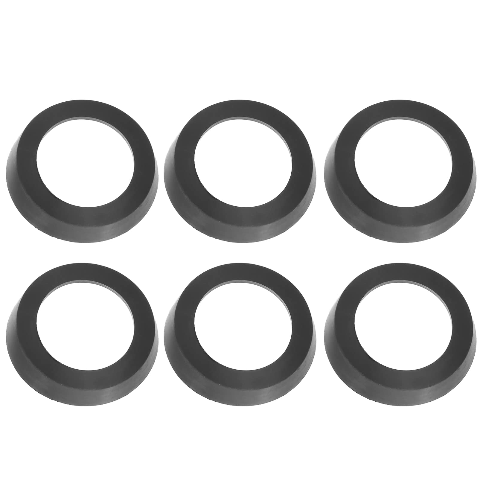 DOITOOL 6pcs Pressure Washer Pump Water Seal Pitcher Pump Upper Suction Cup Leather Cup Replacement Pitcher Pump Cup Black