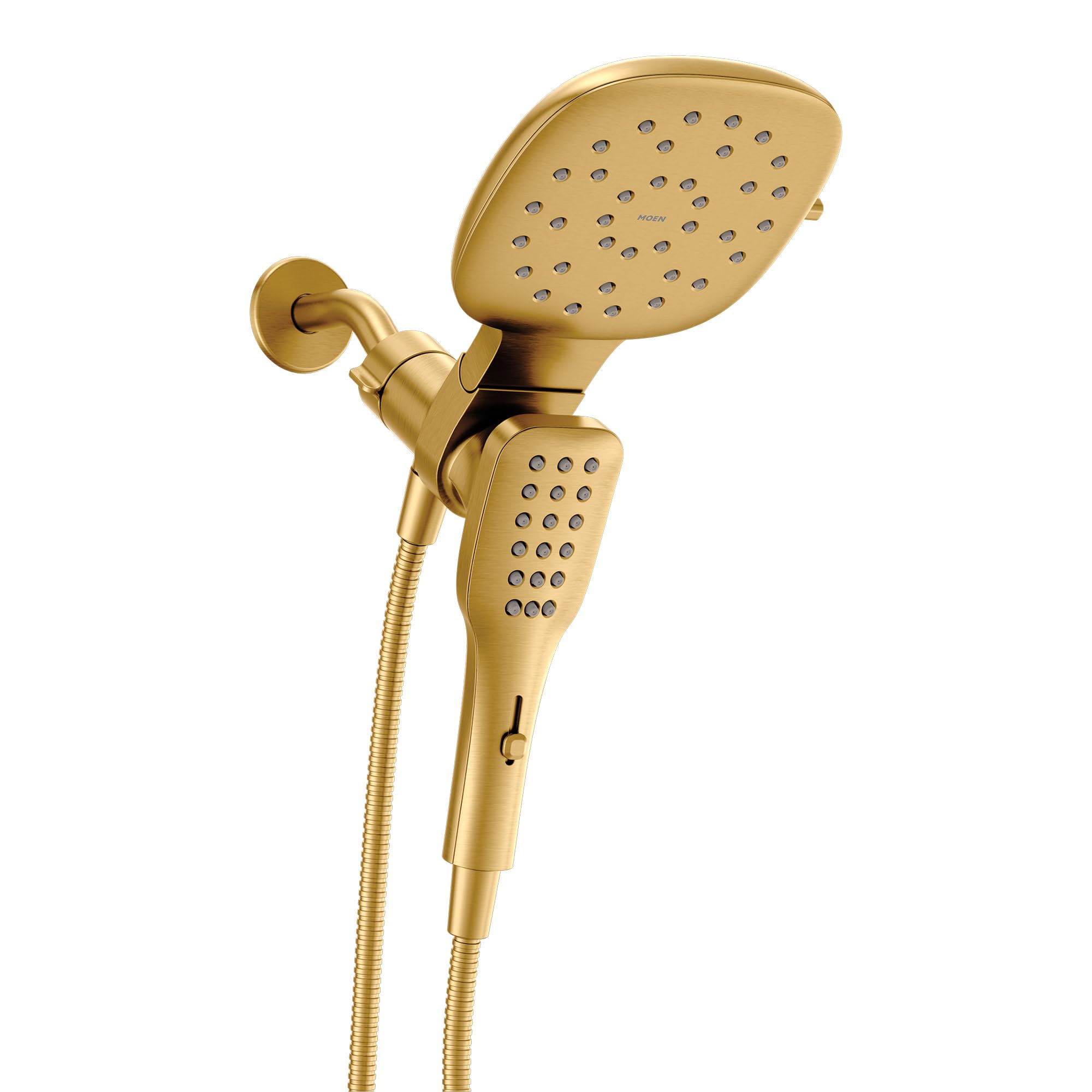 Photo 1 of Moen Verso Infiniti Dial Square Rain Shower Head with Detachable Hand Shower Combo, 7-Inch Spray Head, Brushed Gold, 220C5BG