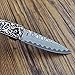 KUBEY Knives [KU91] Damascus Pocket Knife, Spear Point Blade and Wood Handle, Liner Lock, 3-Inch Blade
