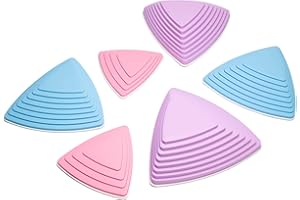 JumpOff Jo - Rocksteady Tall - Balance & Coordination Enhancing Stepping Blocks, Sensory Toys for Kids - Indoor and Outdoor Obstacle Course, Set of 6 Pieces