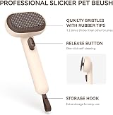 Aumuca Cat Brush with Release Button for Long or Short Haired Cats Brown view 4