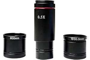 Isaac Technologies IC-DNS0.5 0.5× C-Mount Lens Adapter Set for Trinocular Microscope, 23.2mm/30mm /30.5mm Adaptor for CCD Cam