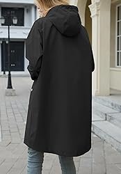 Zando Womens Rain Jacket with Hood - Travel Rain