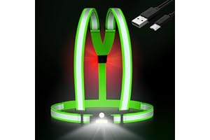 Coorattyes LED Reflective Vest,Light Up Running Vest,Led Vest,Light Vest for Running at Night,Lighted Running Vest,Running Lights for Runners