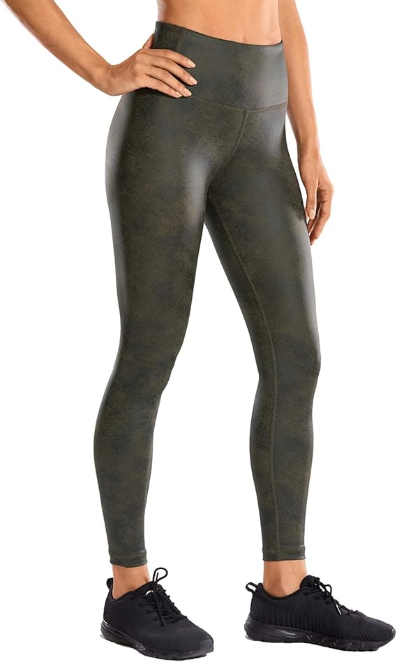 yoga pants leather