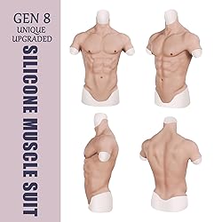 CUAIBB Realistic Silicone Muscle Suit Fake Abs