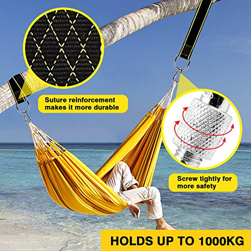 Schaukel Befestigung Hält 1000 kg Max, 1 Paar Hängematte Befestigung Hängematte Seil aus Reißfestem Polyester… – Bild 5