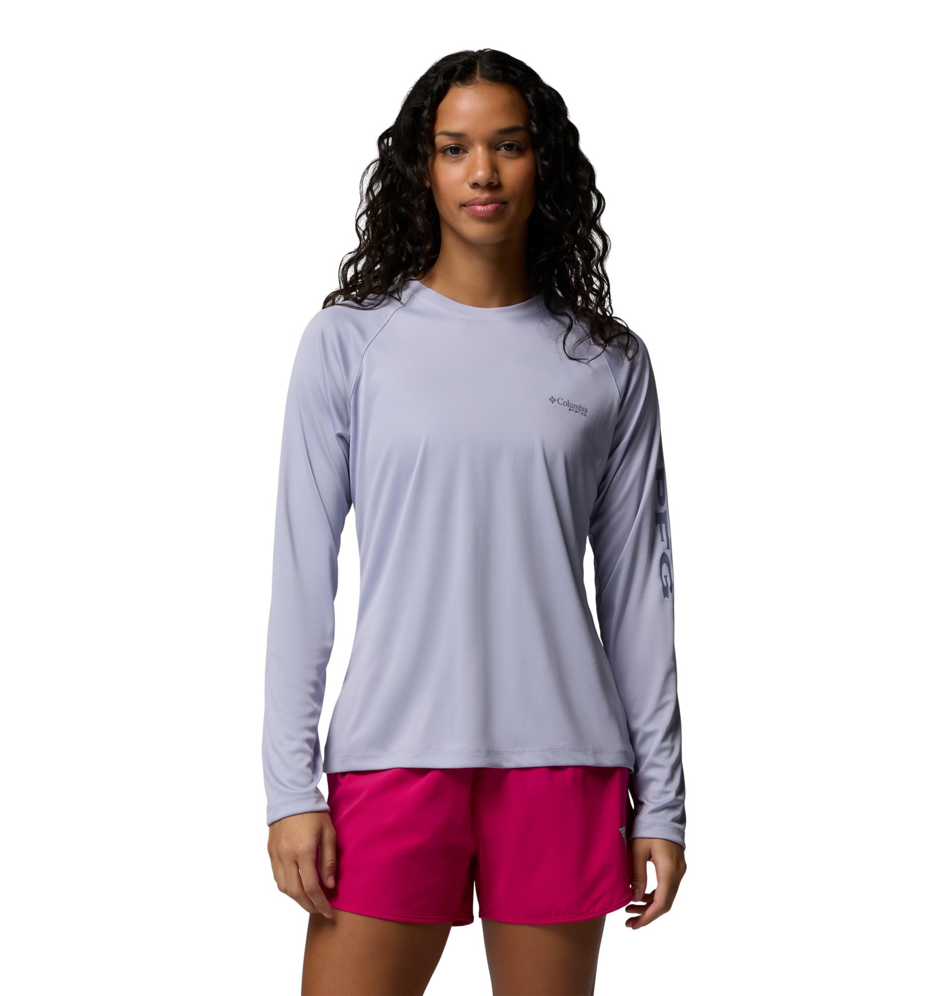 Columbia Women's PFG Tidal Tee II Long Sleeve Sun Protection Shirt, Twilight/New Moon Logo, XX-Large Image