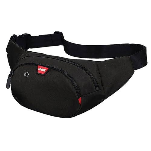 SAVFY Bum Waist Bag 4 Zip Pockets Travel Hiking Outdoor Sport Bum Bag Holiday Money Hip Pouch