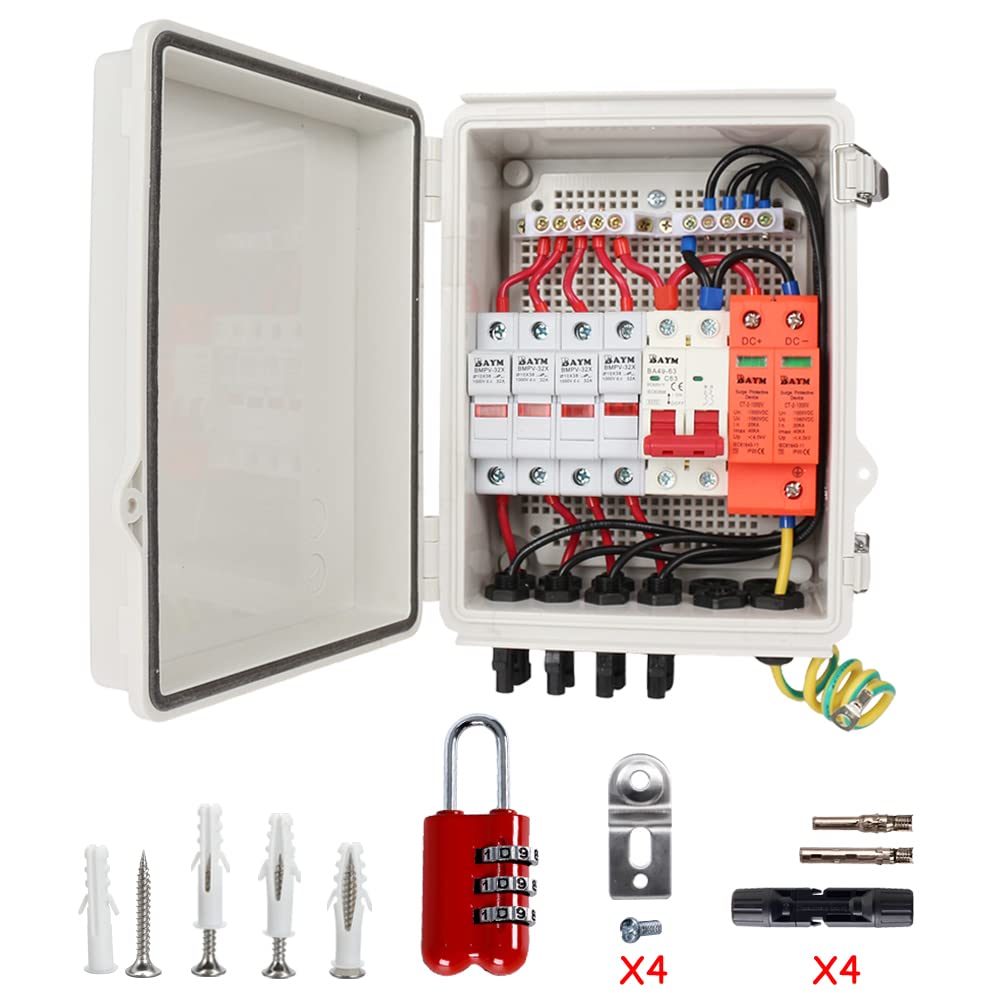 Mua BAYM IP65 4 in 1 Out 15A 4 String Solar PV Array Plastic DC ...
