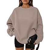 WYNNQUE Oversized Sweatshirts For Women Crewneck Fleece Pullover Comfy Hoodies Fall Outfits Fashion 2026 Winter Clothes