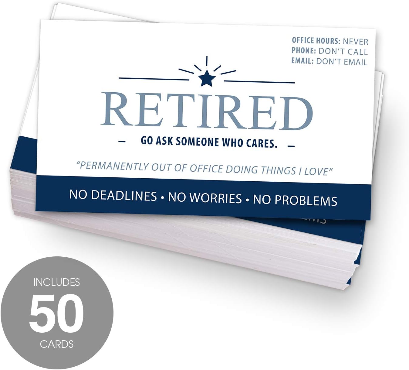 Amazon.com : Retirement Business Cards/Funny Retirement Business Cards