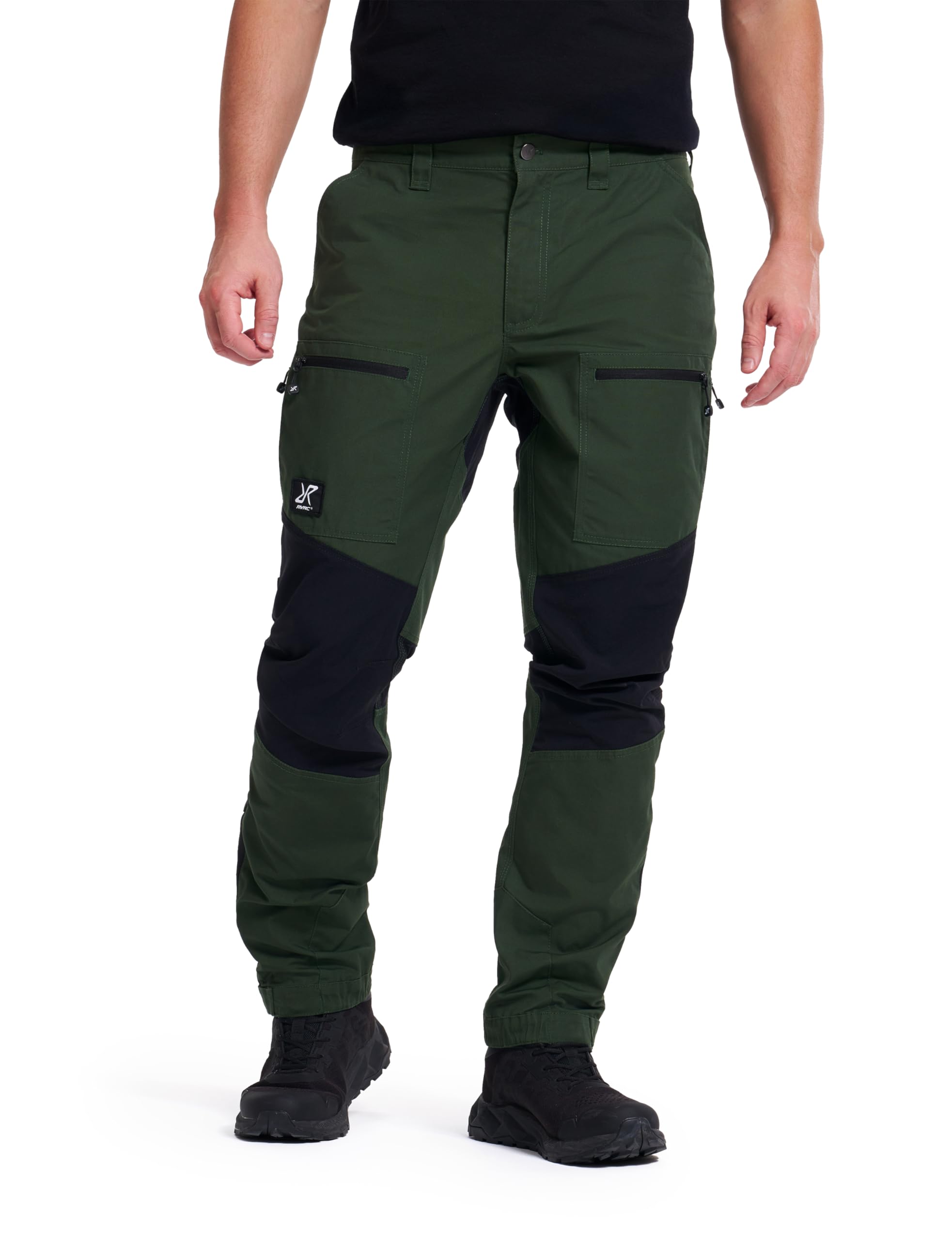 RevolutionRace Herren Nordwand Pro Pants, Hose zum Wandern und für viele Outdoor-Aktivitäten, Forest Green/Black, S