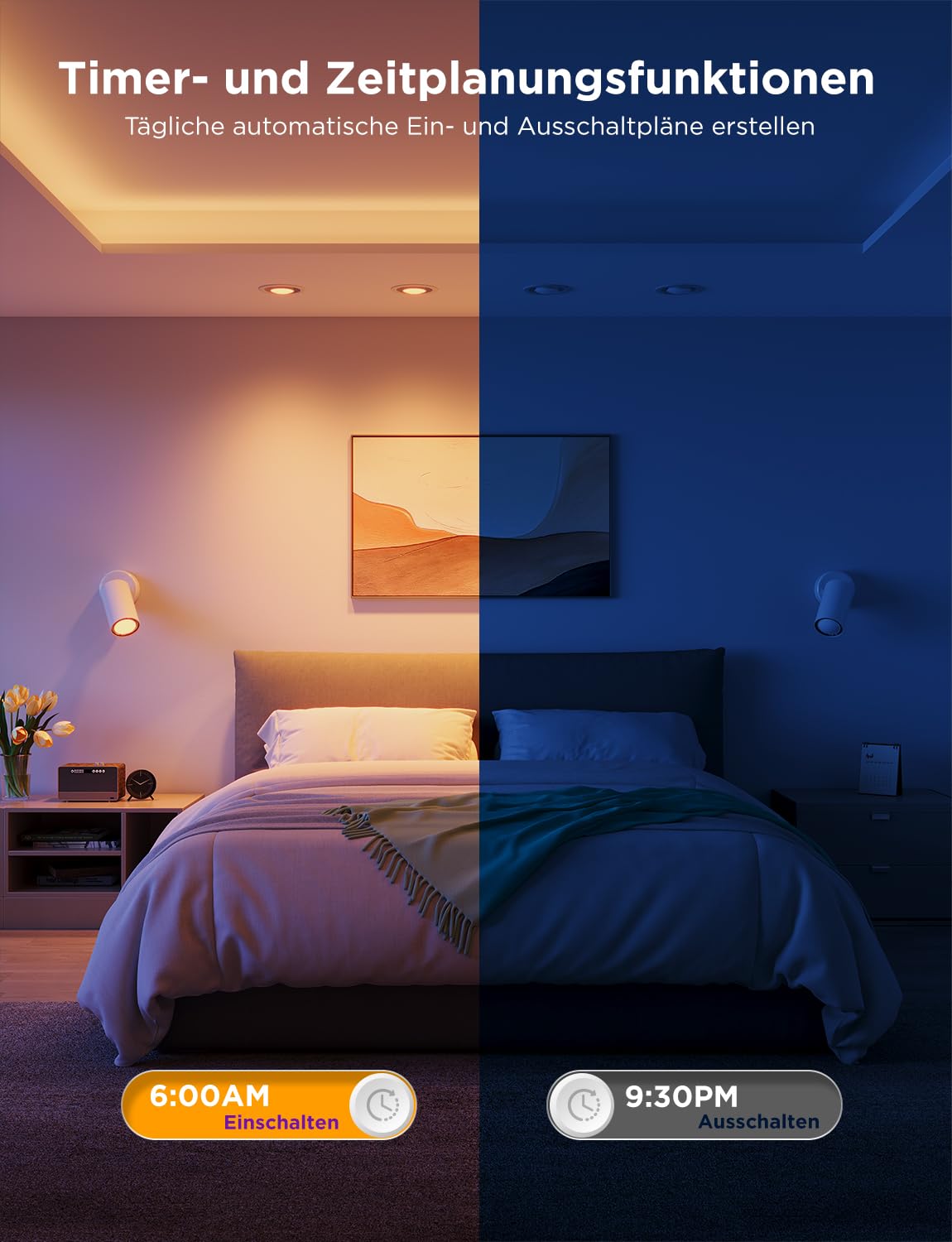 Govee Glühbirne GU10 LED RGBWW, Smarte Glühbirne Funktioniert mit Matter, Alexa, Google Home, 400LM WLAN LED Lampe Dimmbare Farbwechsel, 56 Szenen, Smart Bulb GU10 Synchronisierung mit Musik 4 Packung 7