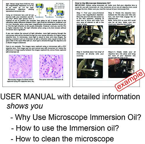 Microscope Immersion Oil, Type A, 1/2 Oz (15 mL) in an Easy-to-Use Amber Glass Dropper Bottle