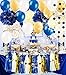 Graduation Decorations Navy Blue Gold 2022 Royal Prince Birthday Decorations Baby Shower Decorations/ Navy Blue Gold Latex Balloons Polka Dot Boy First Birthday/Navy Gold Wedding Decorations