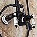 Rozin Oil Rubbed Bronze Bathtub Shower Faucet Set 8-inch Rainfall Shower Head + Hand Sprayer Porcelain Deco