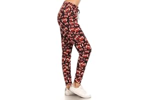 Leggings Depot Women's Popular Print High Waist Premium Jogger Track Pants(S-3X) BAT1