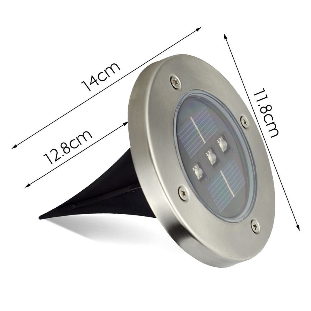 In-Ground Lights 4 Pack Solar Powered Ground Light Outdoor Lights Waterproof LED Solar Path Lights Garden Landscape Lighting forYard,Driveway,Lawn,Pathway (Warm White)