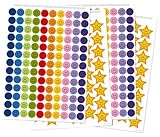 Reward Stickers (Can Be Used with My Big Star Reward Chart, Potty Training Chart and Sleep Reward Chart) 356 Stickers - 260 Colored Smiley Face Reward Stickers and 96 Gold Smiley Face Star Reward Stickers
