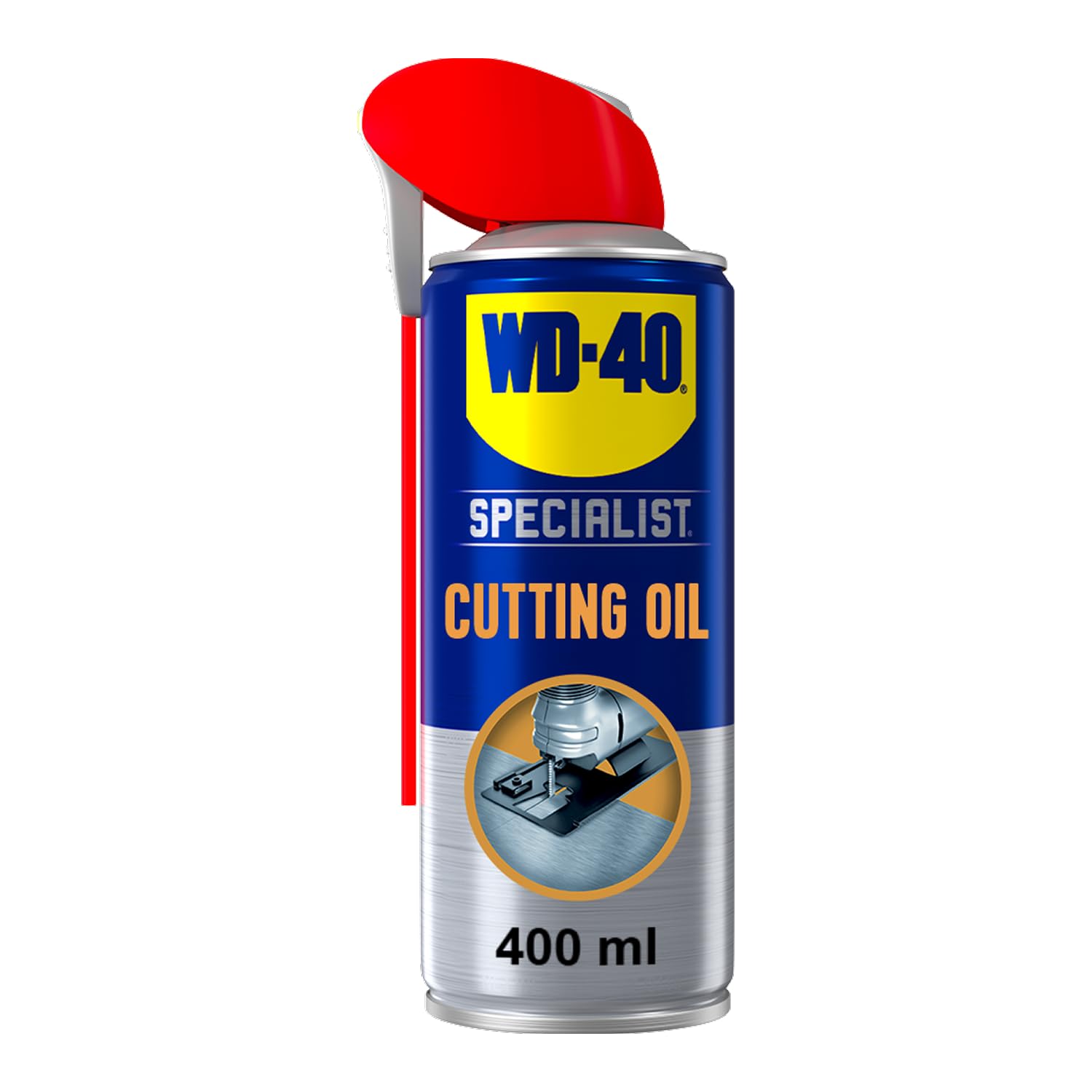 WD-40 Specialist Cutting Oil 400ml, Metal Cutting and Drilling Fluid, Extreme Pressure Lubricant for Stainless Steel, Reduces Heat and Extends Tool Life, Smart Straw 360° Spray — image 1