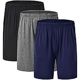 JINSHI Mens Sleeping Stretch Boxer Shorts Ultra-Soft Modal Lounge Pajama Bottoms with Pockets