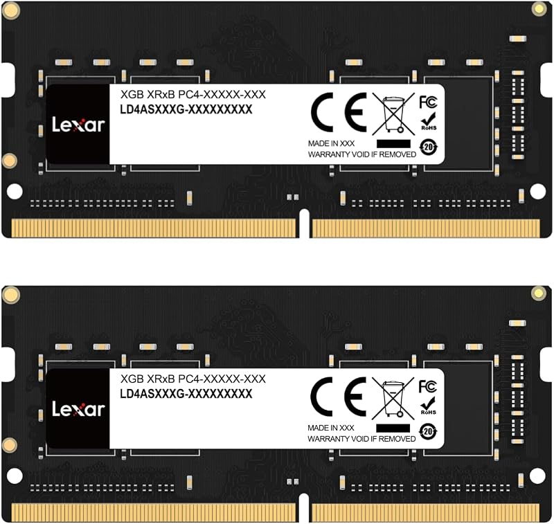 Lexar 16GB DDR4 SODIMM Kit 2x8GB 3200MHz 260-Pin Laptop RAM