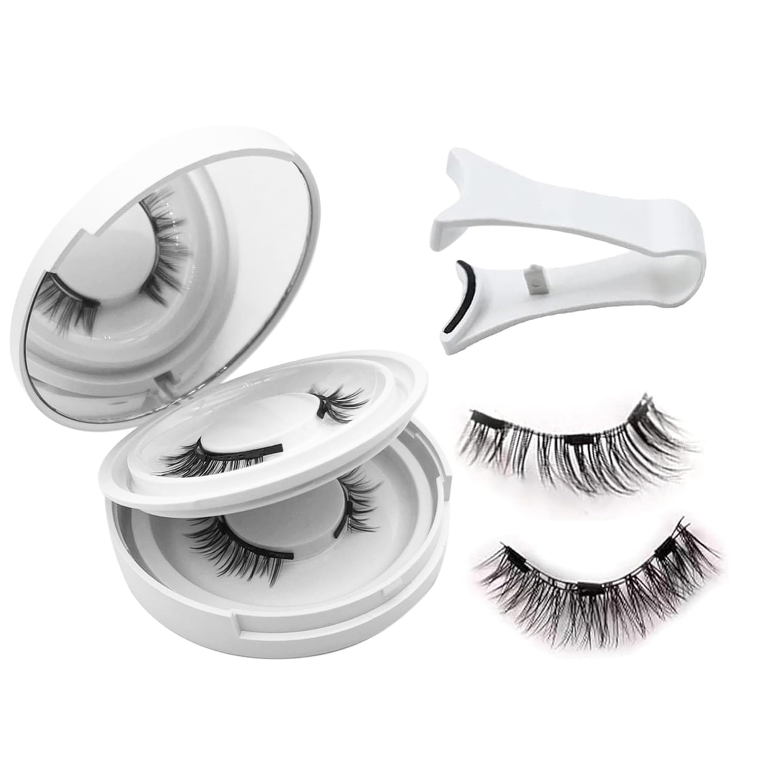 Photo 1 of Ginani Magnetic Lashes,Ginani Magnetic Eyelashes Kit,Magnet Eyelashes with Applicator Natural Look,Reusable No Glue Needed Soft Lashes(Natural+Fuller)