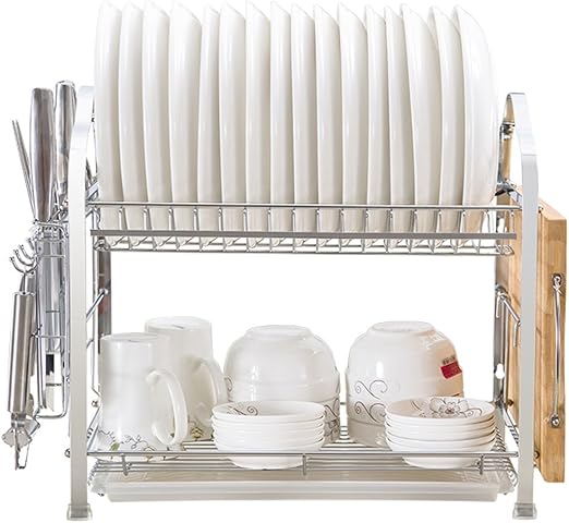 Amazon Com Rack Shelf Stainless Steel Rack Drain Rack Hanging Dishes Tableware Storage Box Household Shelves Kitchen Supplies Racks Knife Holder Size A Home Kitchen