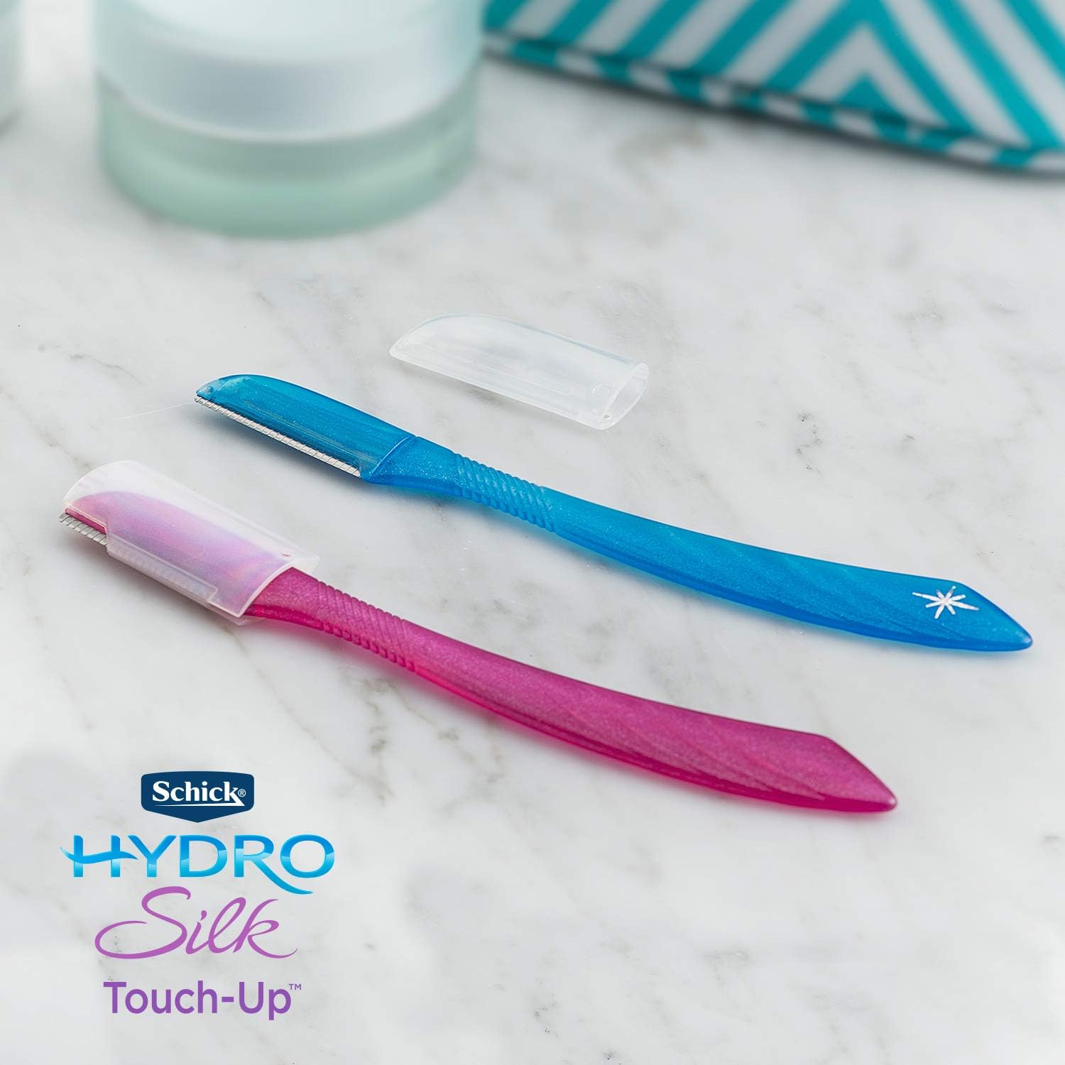 photo Schick Hydro Silk Touch Up schick silk touch up multipurpose exfoliating dermaplaning tool eyebrow razor and facial razor with precision cover 3 count