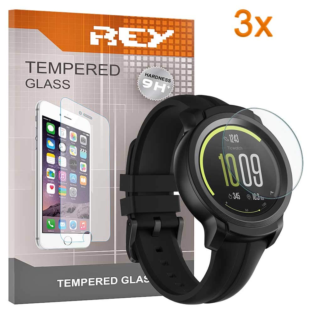 ELECTRÓNICA REY 3X Protector de Pantalla para TICWATCH E2, Cristal ...